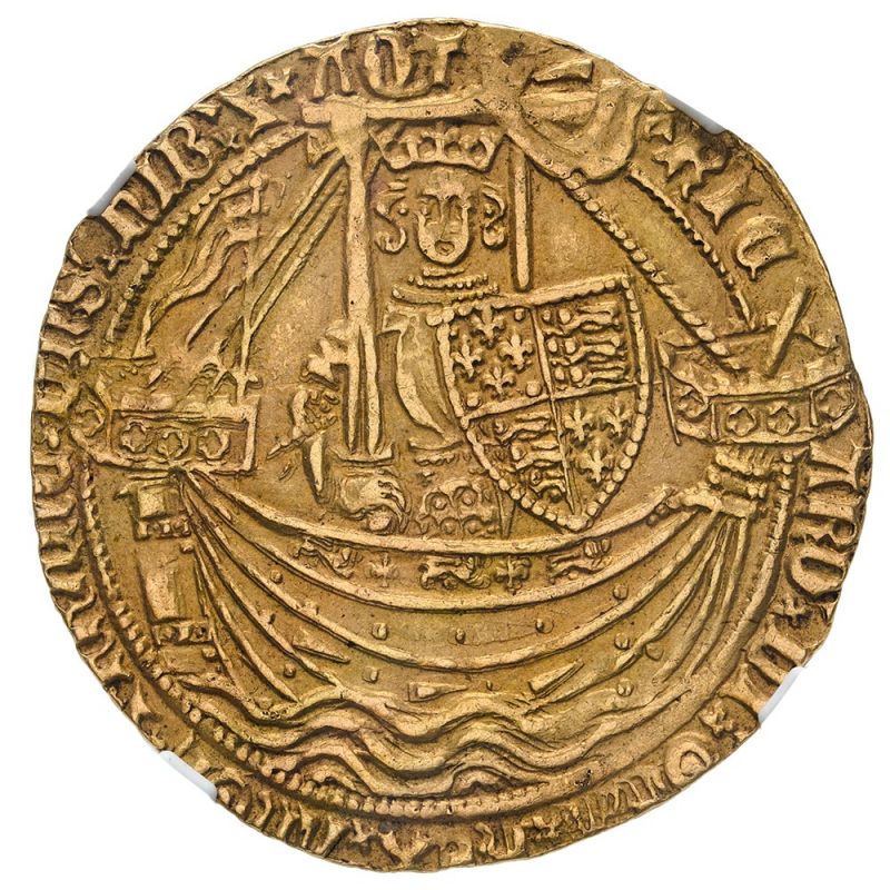 England, Richard II, Noble, Type IIIA, Calais, French Title Resumed