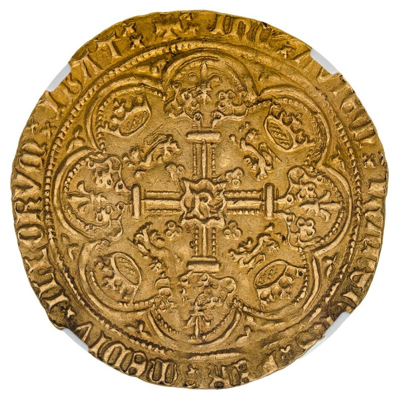 England, Richard II, Noble, Type IIIA, Calais, French Title Resumed