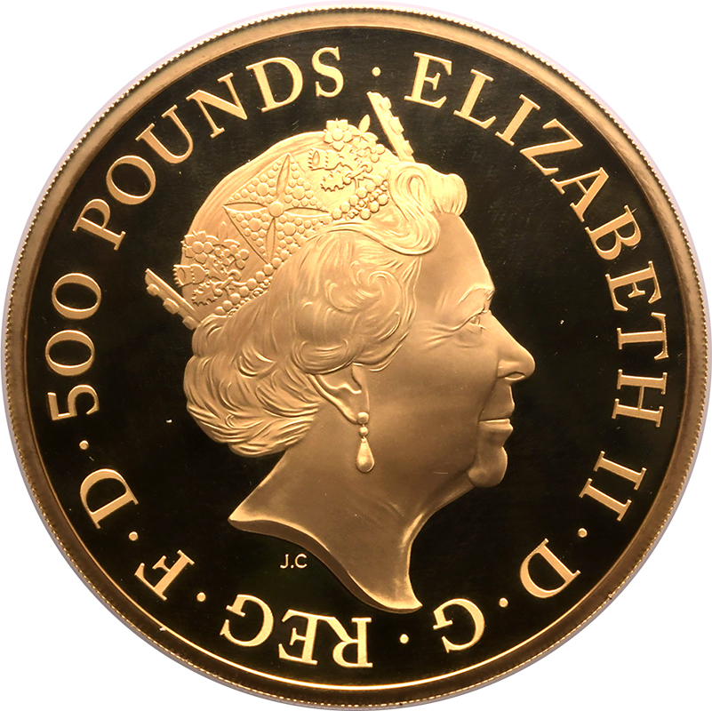 United Kingdom, Elizabeth II, 2021 Proof 500 Pounds (Gold 10 oz.), Queen's Beasts Completer